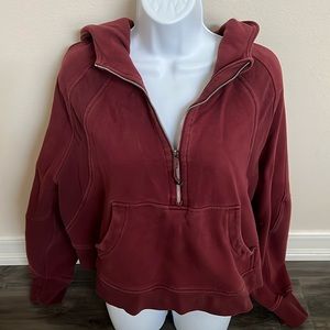 Lululemon athletica cropped half-zip scuba hoodie
